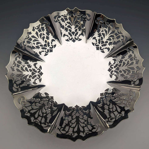1922年頃 英国アンティーク シルバープレート製 コンポート/タッツァ 直径24cm Mappin and Webb