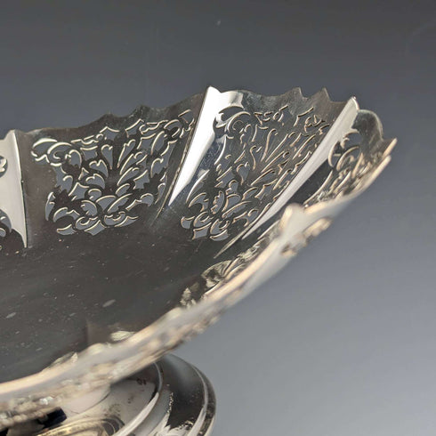1922年頃 英国アンティーク シルバープレート製 コンポート/タッツァ 直径24cm Mappin and Webb