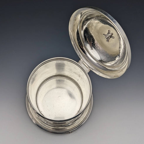 1896年頃 英国アンティーク シルバープレート製 ビスケットバレル Henry Bourne