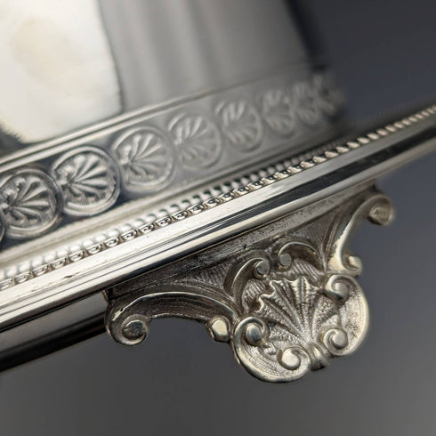 1896年頃 英国アンティーク シルバープレート製 ビスケットバレル Henry Bourne