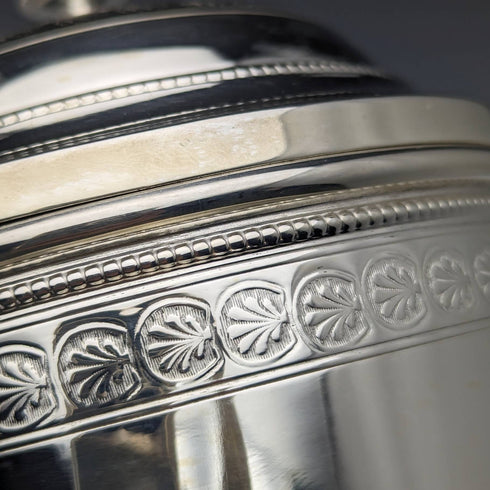 1896年頃 英国アンティーク シルバープレート製 ビスケットバレル Henry Bourne