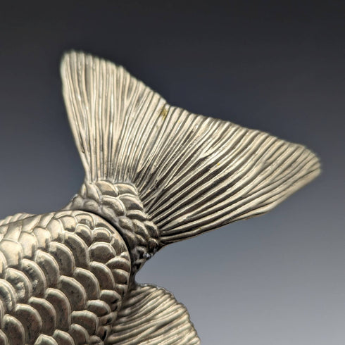 英國復古錫鑞魚雕像一對