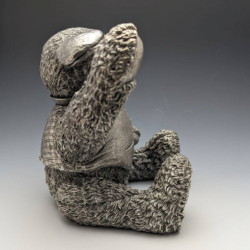 英国 カントリーアーティスト社 超大型テディベア 純銀張り彫刻 フィギュリン 世界限定100個