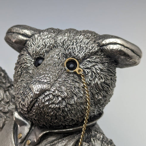 英国 カントリーアーティスト社 超大型テディベア 純銀張り彫刻 フィギュリン 世界限定100個