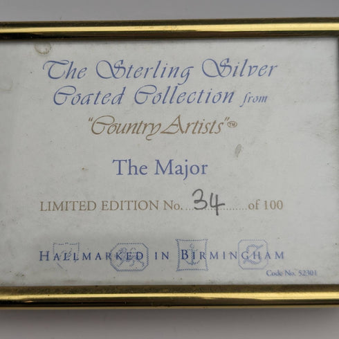 英国 カントリーアーティスト社 超大型テディベア 純銀張り彫刻 フィギュリン 世界限定100個