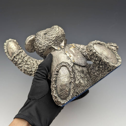 英国 カントリーアーティスト社 超大型テディベア 純銀張り彫刻 フィギュリン 世界限定100個