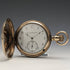 1896 American antique Elgin pocket watch gold plated hunter case works well