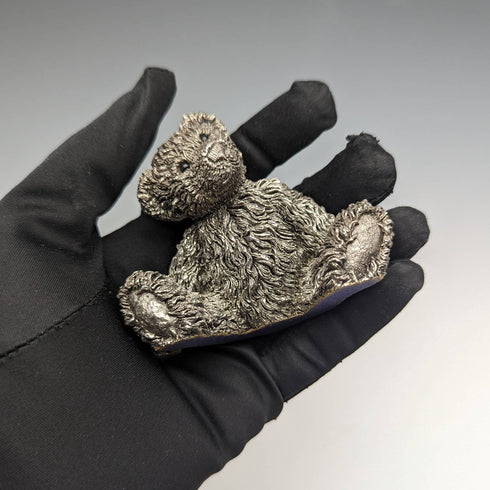 英国 カントリーアーティスト社 テディベア 純銀張り彫刻 フィギュリン