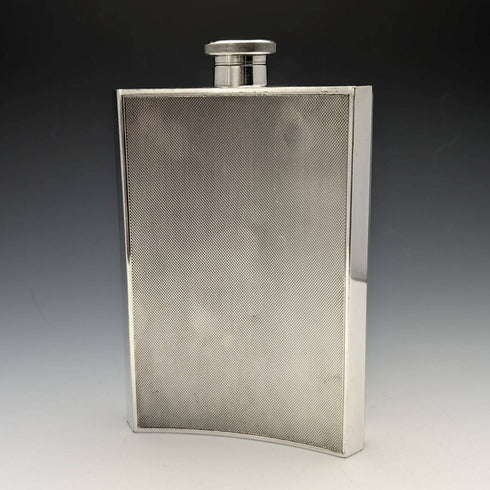 Vintage Silver Plated Large Skittle Hip Flask Birks-Ellis