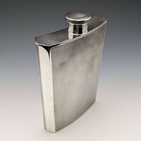 Vintage Silver Plated Large Skittle Hip Flask Birks-Ellis