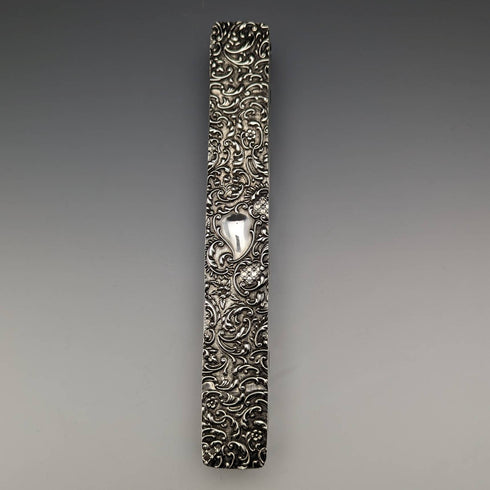 1906 年英國古董切割玻璃帽子針盒帶純銀蓋亨利·威廉姆森