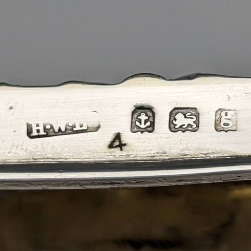 1906 年英國古董切割玻璃帽子針盒帶純銀蓋亨利·威廉姆森