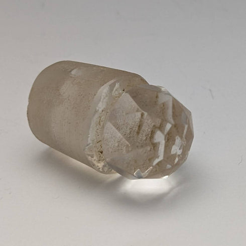 1908 年英國古董切割玻璃香水瓶純銀帶蓋 Levi & Salaman