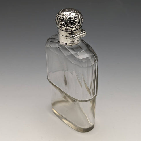 1900 年英國古董玻璃瓶純銀蓋 RW Forsyth