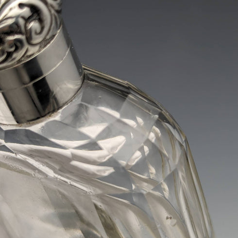 1900 年英國古董玻璃瓶純銀蓋 RW Forsyth