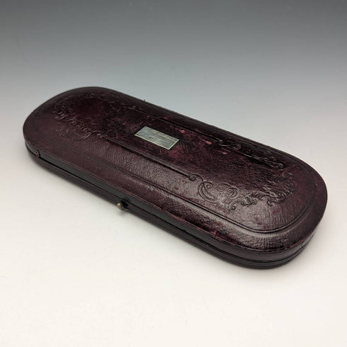 1854年 英国アンティーク 純銀製クリスニングカトラリーセット ケース入 George Willaim Adams