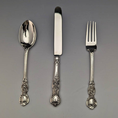 1854年 英国アンティーク 純銀製クリスニングカトラリーセット ケース入 George Willaim Adams