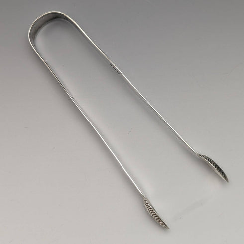 1791 British antique sterling silver sugar tongs 26g Samuel Godbehere