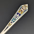 1930s British Vintage Sterling Silver Enameled Teaspoon Set of 6