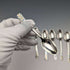 Juego de 6 cucharillas de té de plata de ley con decoración de esmalte, vintage británico de los años 30