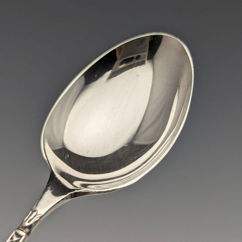 1938 British Vintage Sterling Silver Enamel Souvenir Spoon