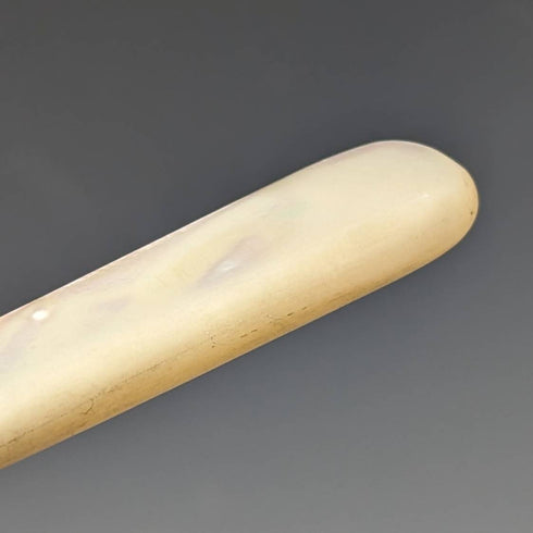 Juego de cubiertos de postre de nácar, antigüedades británicas de 1909, en estuche, Josiah Williams