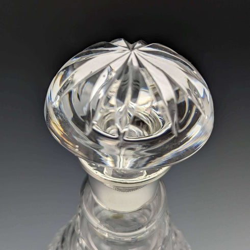 1979年 英国ヴィンテージ カットガラス 純銀装飾 デキャンタ Mappin and Webb