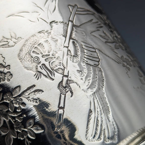 英国アンティーク シルバープレート製 ビスケットバレル W.W.Harrison & Co