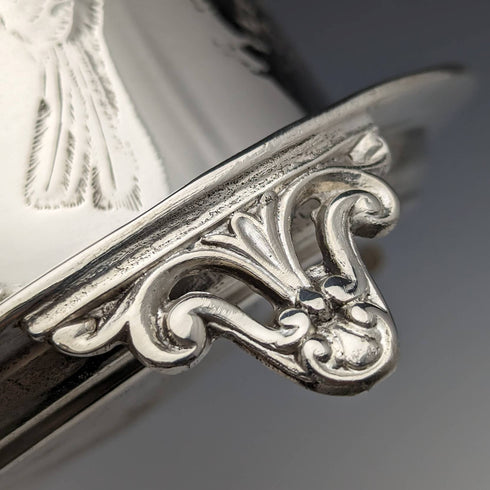 英国アンティーク シルバープレート製 ビスケットバレル W.W.Harrison & Co