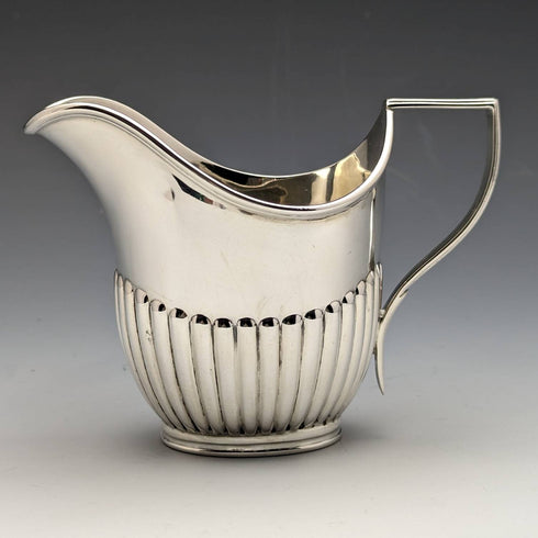 Azucarero y jarra de crema de plata de ley antigua inglesa de 1902, 294 g en total, Fordham & Faulkner