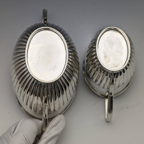 1902 年英國古董純銀糖壺和奶油壺總計 294 克 Fordham & Faulkner