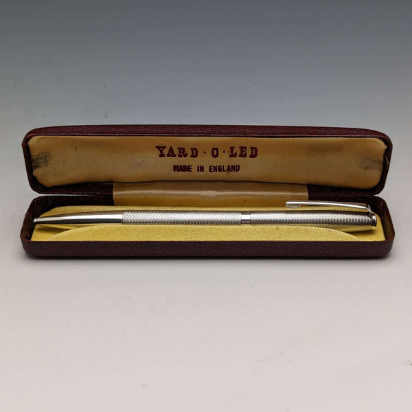 1981 年英國復古 Yard O 紅色純銀圓珠筆(帶盒)