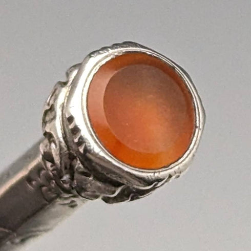 アンティーク シャープペンシル シルバープレート ガラス装飾 伸縮式63-81mm