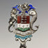 1938 British Vintage Sterling Silver Enamel Souvenir Spoon