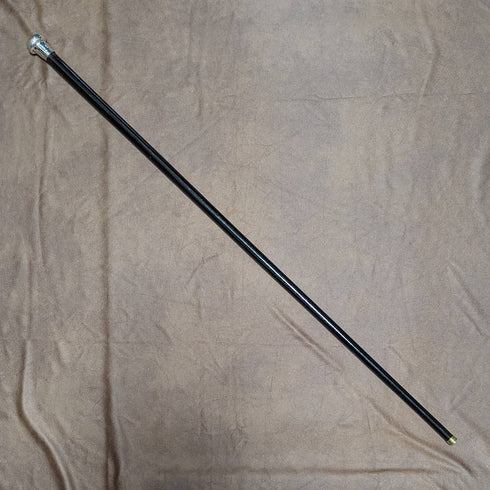 約 1920 年英國古董男士手杖純銀圓形手柄 87 厘米