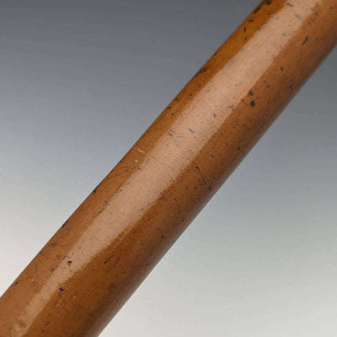 1890年 英国アンティーク 紳士用ステッキ 杖 純銀製 丸ハンドル 91cm