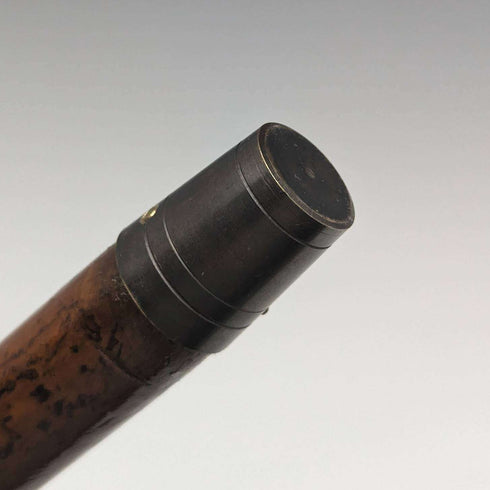 1890年 英国アンティーク 紳士用ステッキ 杖 純銀製 丸ハンドル 91cm