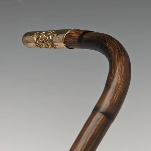1900年頃 英国アンティーク 細身軽量ステッキ 杖 L字ハンドル 91.5cm
