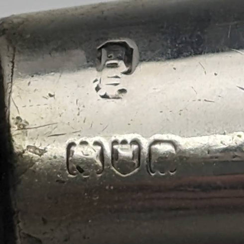 英國古董男士竹杖純銀裝飾牛角手拿包手柄 91 厘米