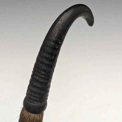 瑞士製造古董登山手杖,帶毛皮角柄 93 厘米