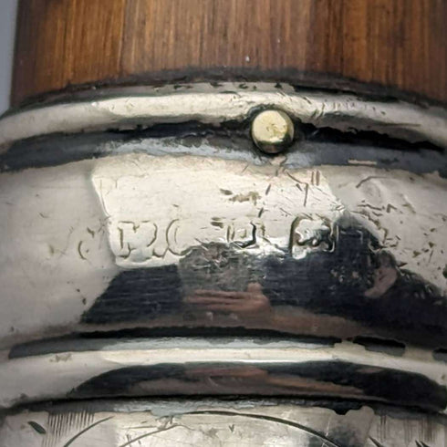 1919 年英國古董紳士細輕手杖,帶弧形手柄 91 厘米