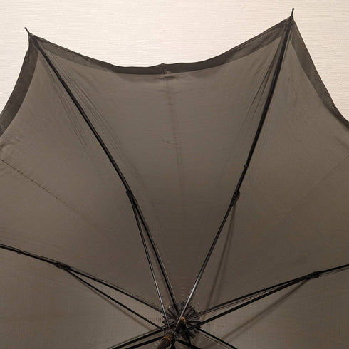 1919 年英國古董男士 Buambrella 綠色純銀圓形手柄 87 厘米