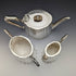 Around 1880 English antique silver plated teapot 3-piece set Cooper Brothers