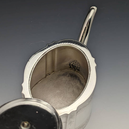 Around 1880 English antique silver plated teapot 3-piece set Cooper Brothers