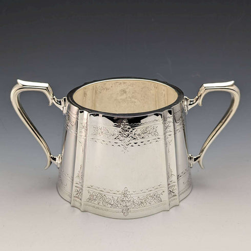 1880 年左右英國古董鍍銀茶壺 3 件套庫珀兄弟