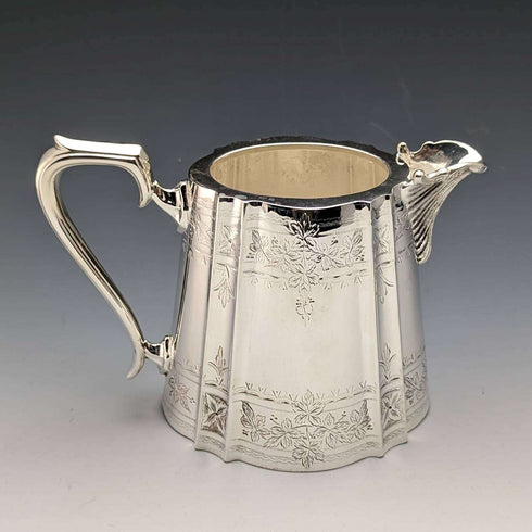 1880 年左右英國古董鍍銀茶壺 3 件套庫珀兄弟
