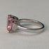British Vintage Jewelry Light Pink Zirconia Sterling Silver Ring