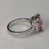 British Vintage Jewelry Light Pink Zirconia Sterling Silver Ring