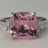 British Vintage Jewelry Light Pink Zirconia Sterling Silver Ring