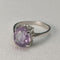 British vintage jewelry amethyst sterling silver ring (size 12-13)